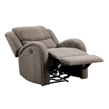 Homelegance  - Foxcroft Power Reclining Chair in Brown - 9316BR-1PW  view 4