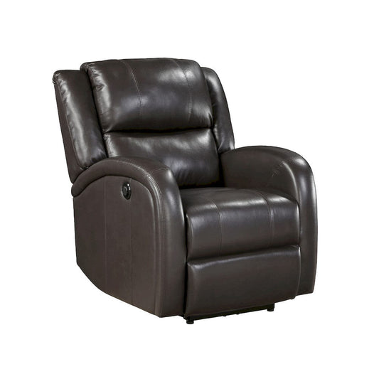Homelegance  - Foxcroft Power Reclining Chair in Brown - 9316PUBR-1PW  view 1