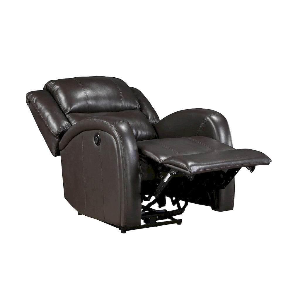 Homelegance  - Foxcroft Power Reclining Chair in Brown - 9316PUBR-1PW  view 4