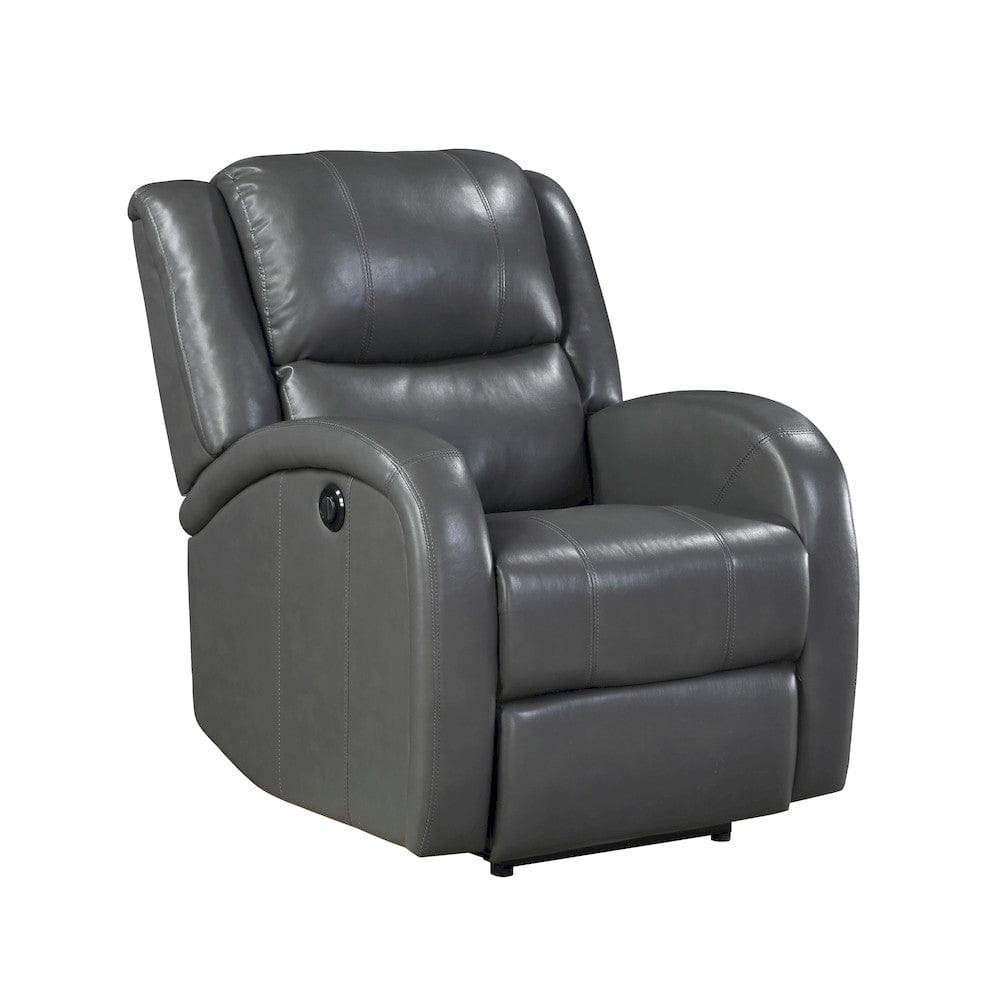 Homelegance  - Foxcroft Power Reclining Chair in Gray - 9316PUGY-1PW  view 1