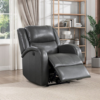 Homelegance  - Foxcroft Power Reclining Chair in Gray - 9316PUGY-1PW  view 5
