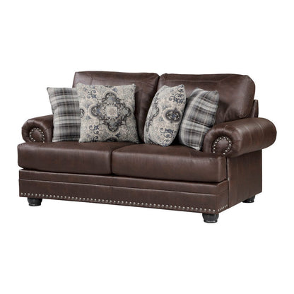 Homelegance  - Franklin Love Seat in Dark Brown - 9260DB-2  view 1