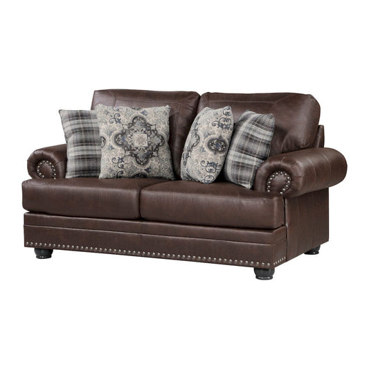 Homelegance  - Franklin Love Seat in Dark Brown - 9260DB-2  view 1