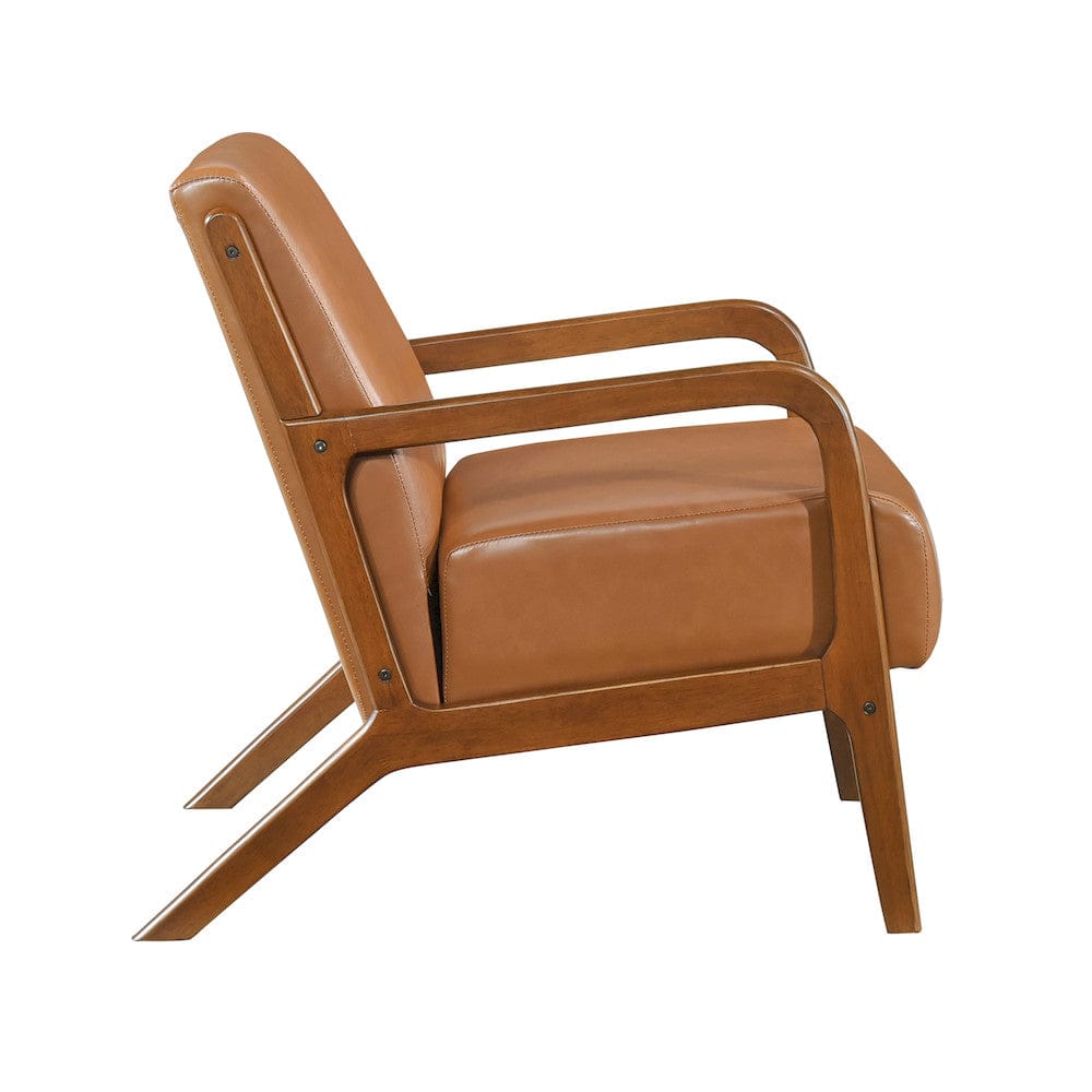 Homelegance  - Gabe Accent Chair in Matt brown - 1247BRW-1  view 2