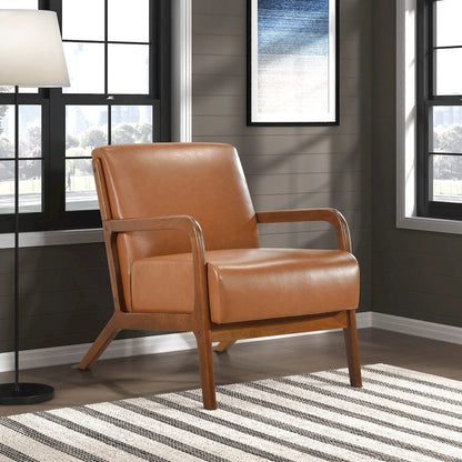 Homelegance  - Gabe Accent Chair in Matt brown - 1247BRW-1  view 5