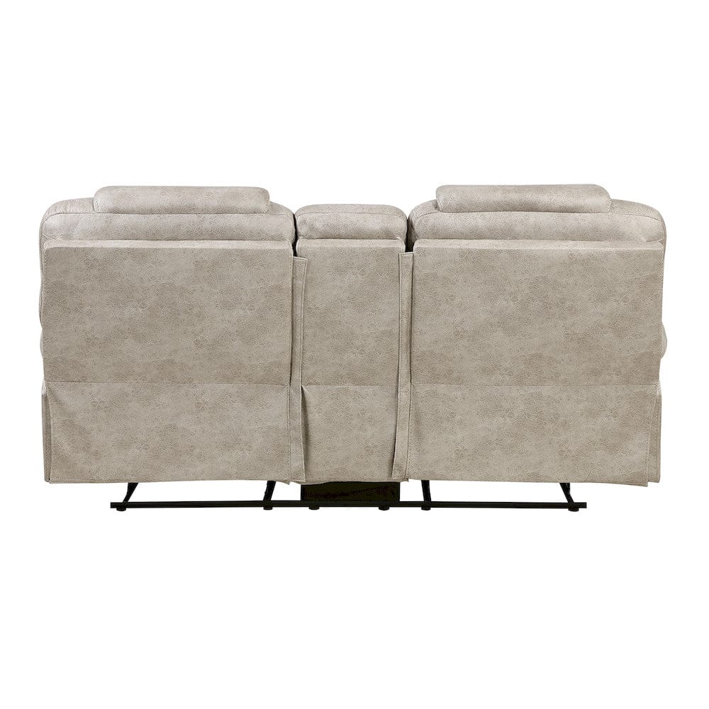 Homelegance  - Gainesville Double Reclining Love Seat W/ Center Console in Pewter - 8560PT-2  view 10