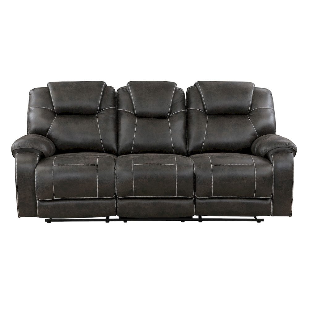 Homelegance  - Gainesville Double Reclining Sofa in Chocolate - 8560PM-3  view 1