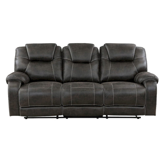 Homelegance  - Gainesville Double Reclining Sofa in Chocolate - 8560PM-3  view 1