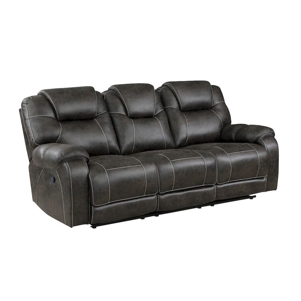 Homelegance  - Gainesville Double Reclining Sofa in Chocolate - 8560PM-3  view 2