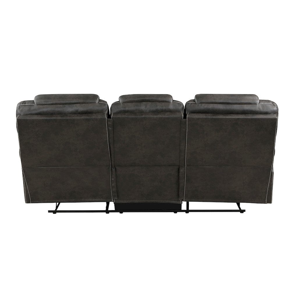 Homelegance  - Gainesville Double Reclining Sofa in Chocolate - 8560PM-3  view 3