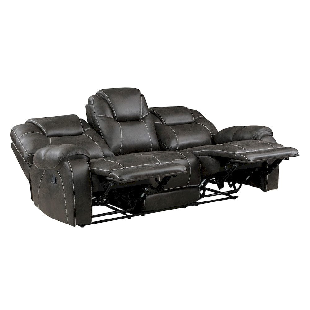 Homelegance  - Gainesville Double Reclining Sofa in Chocolate - 8560PM-3  view 4