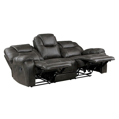 Homelegance  - Gainesville Double Reclining Sofa in Chocolate - 8560PM-3  view 4