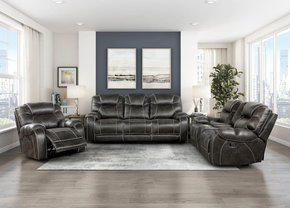 Homelegance  - Gainesville Double Reclining Sofa in Chocolate - 8560PM-3  view 6