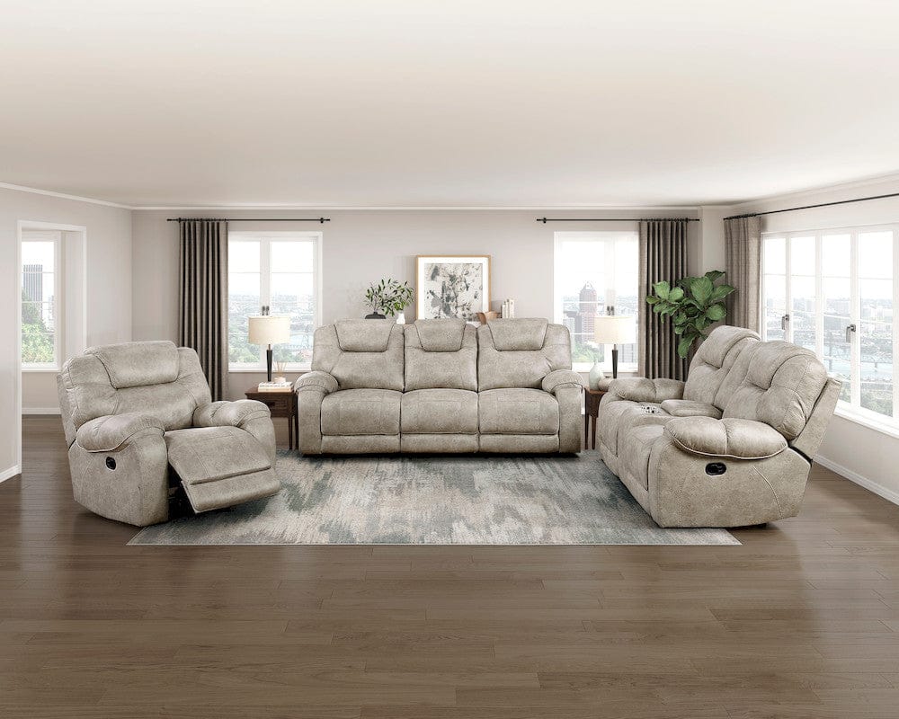 Homelegance  - Gainesville Double Reclining Sofa in Pewter - 8560PT-3  view 4