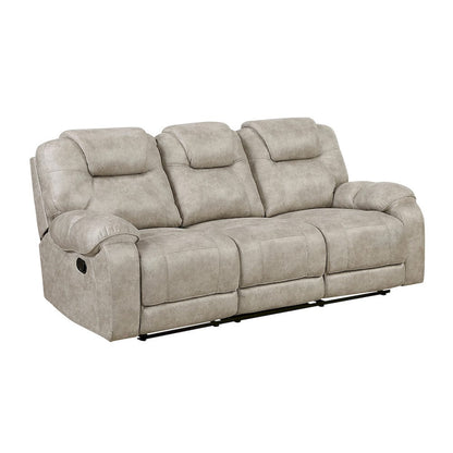 Homelegance  - Gainesville Double Reclining Sofa in Pewter - 8560PT-3  view 8