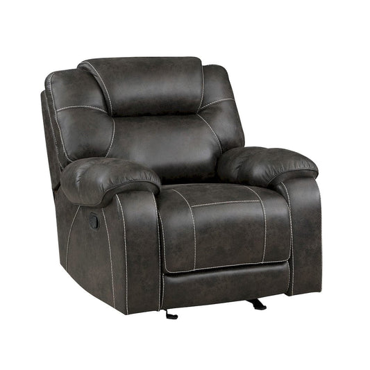 Homelegance  - Gainesville Glider Reclining Chair in Chocolate - 8560PM-1  view 1