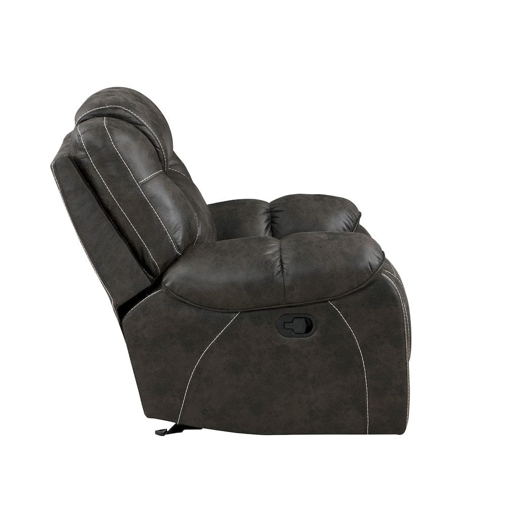 Homelegance  - Gainesville Glider Reclining Chair in Chocolate - 8560PM-1  view 2