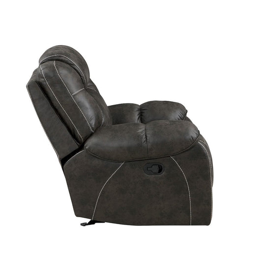 Homelegance  - Gainesville Glider Reclining Chair in Chocolate - 8560PM-1  view 2