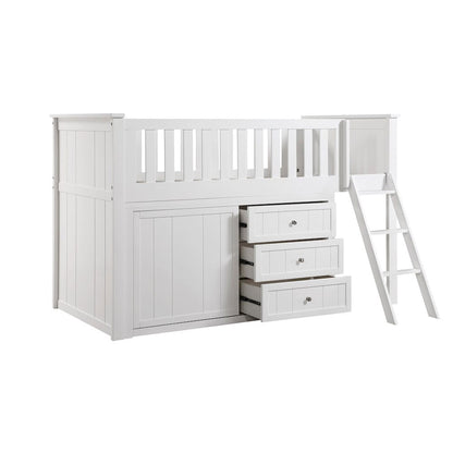 Homelegance  - Galen Low Loft Bunk W/ Bookcase and 2 Dressers - B2053LLW-1xBC2DR  view 9