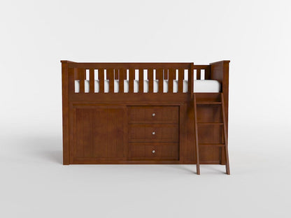 Homelegance  - Galen Low Loft Bunk W/ Bookcase and 2 Dressers - B2053LLW-1xBC2DR  view 12