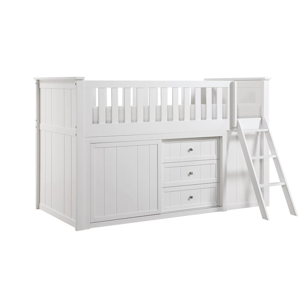 Homelegance  - Galen Low Loft Bunk W/ Bookcase and Dresser - B2053LLW-1xBCDR  view 1
