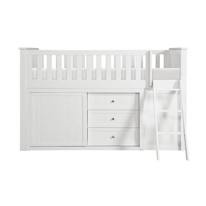 Homelegance  - Galen Low Loft Bunk W/ Bookcase and Dresser - B2053LLW-1xBCDR  view 6