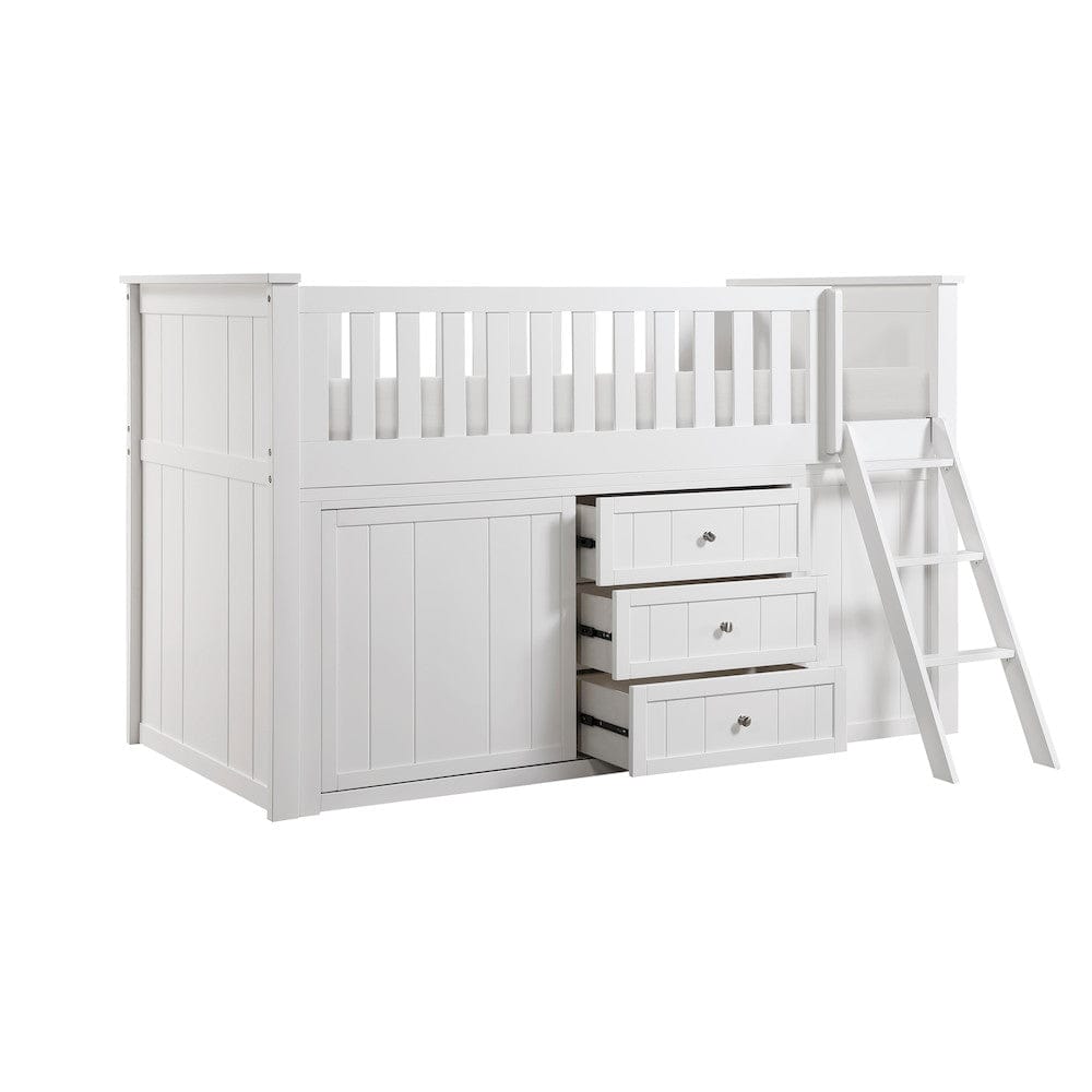 Homelegance  - Galen Low Loft Bunk W/ Bookcase and Dresser - B2053LLW-1xBCDR  view 7