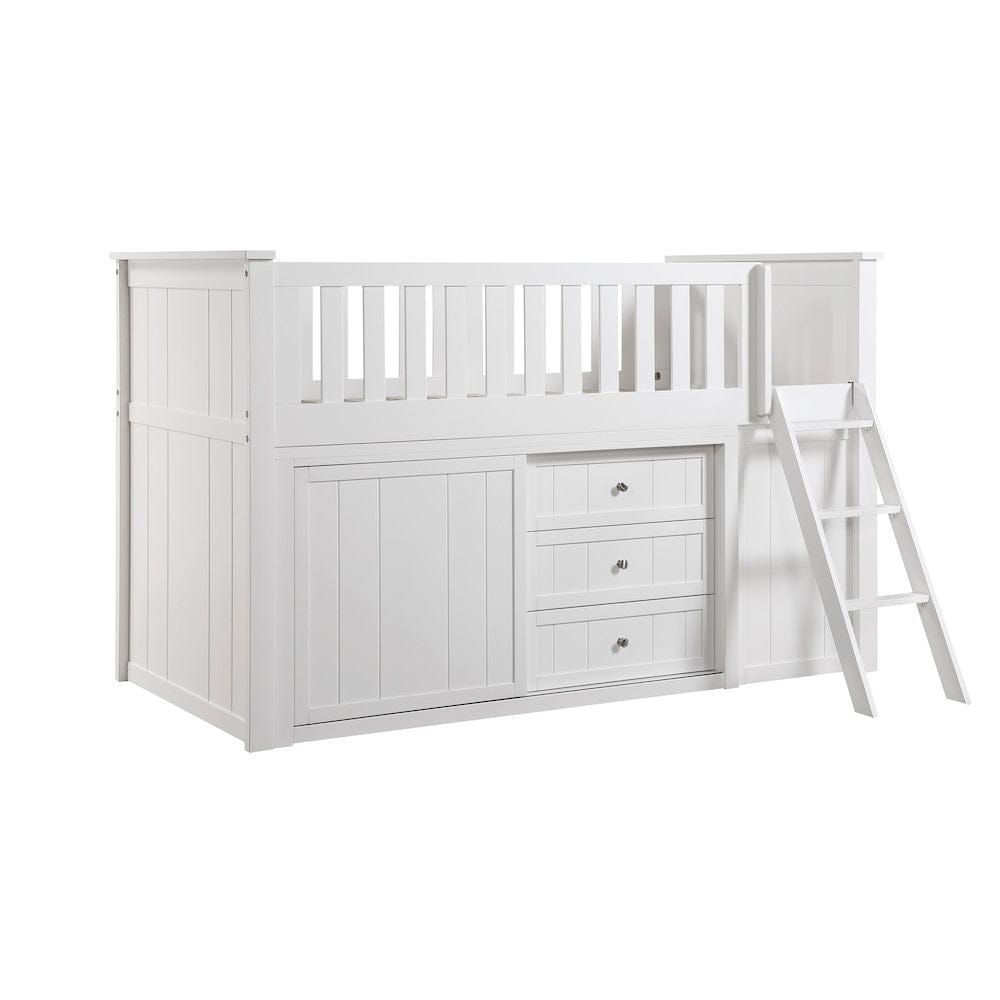 Homelegance  - Galen Low Loft Bunk W/ Bookcase and Dresser - B2053LLW-1xBCDR  view 10