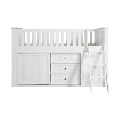 Homelegance  - Galen Low Loft Bunk W/ Bookcase and Dresser - B2053LLW-1xBCDR  view 12