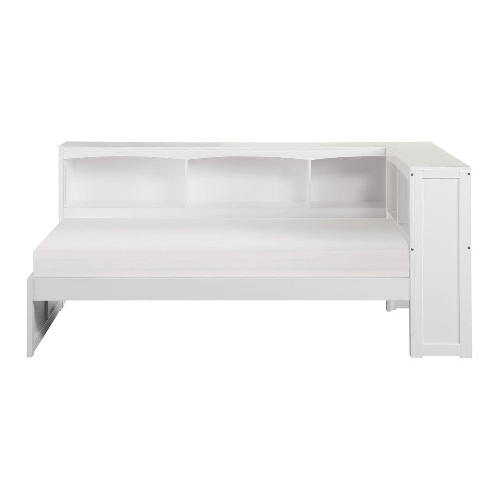 Homelegance  - Galen Twin Bookcase Corner Platform Bed - B2053BCW-1BCx  view 1