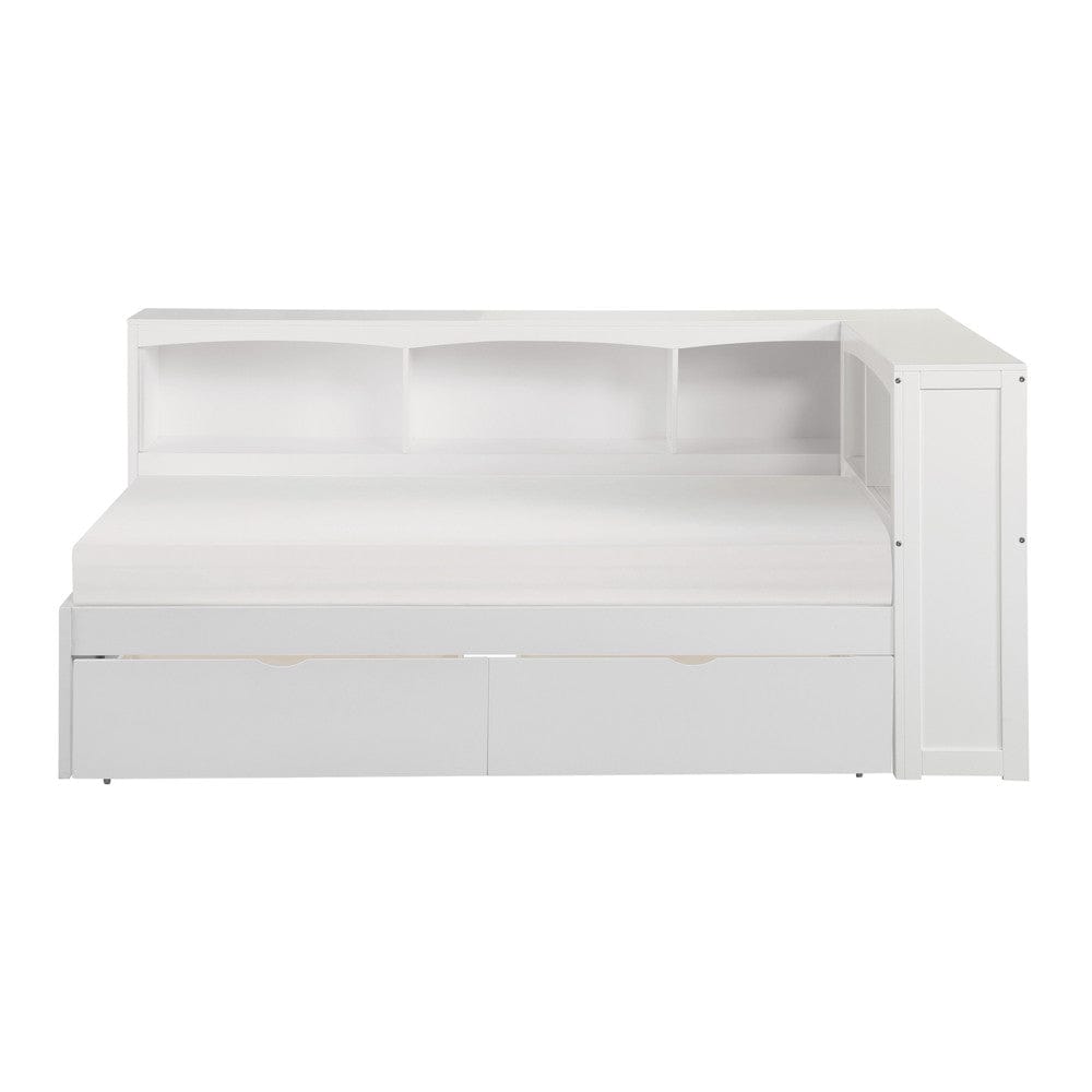 Homelegance  - Galen Twin Bookcase Corner Platform Bed W/ Storage Boxes - B2053BCW-1BCTx  view 3