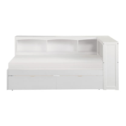 Homelegance  - Galen Twin Bookcase Corner Platform Bed W/ Storage Boxes - B2053BCW-1BCTx  view 3
