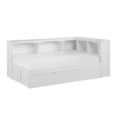 Homelegance  - Galen Twin Bookcase Corner Platform Bed W/ Twin Trundle - B2053BCW-1BCRx  view 1