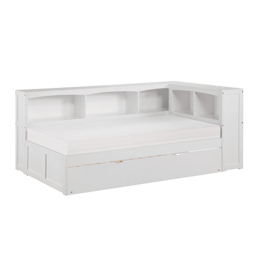 Homelegance  - Galen Twin Bookcase Corner Platform Bed W/ Twin Trundle - B2053BCW-1BCRx  view 1