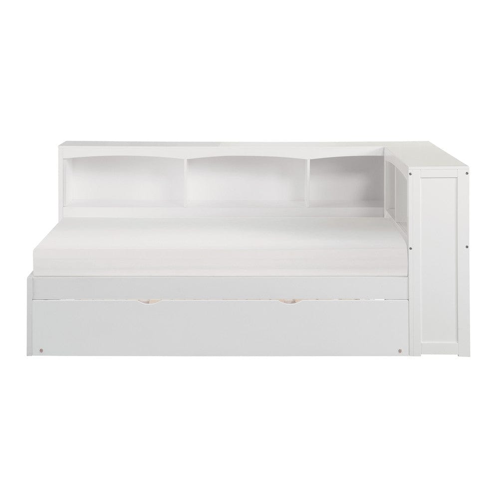 Homelegance  - Galen Twin Bookcase Corner Platform Bed W/ Twin Trundle - B2053BCW-1BCRx  view 4