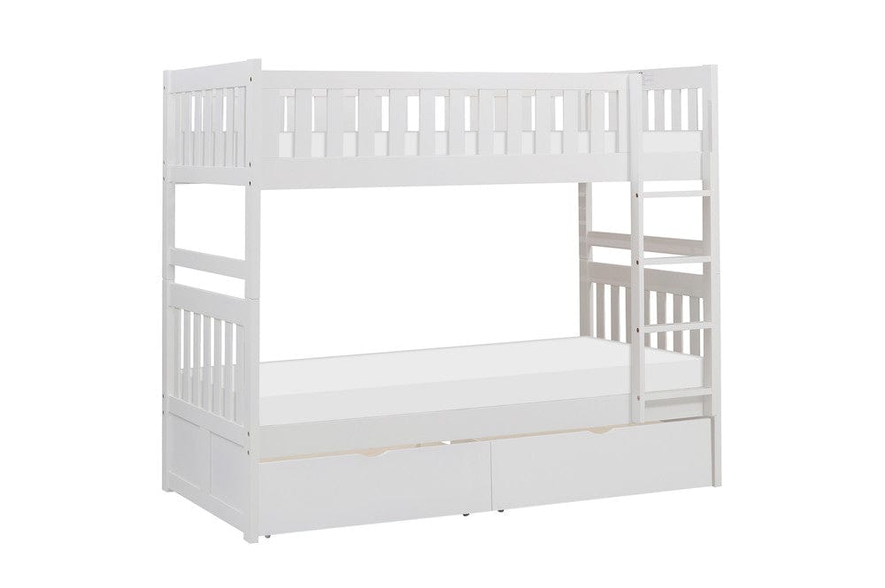 Homelegance  - Galen Twin/Twin Bunk Bed W/ Storage Boxes - B2053W-1xT  view 2
