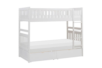 Homelegance  - Galen Twin/Twin Bunk Bed W/ Storage Boxes - B2053W-1xT  view 2