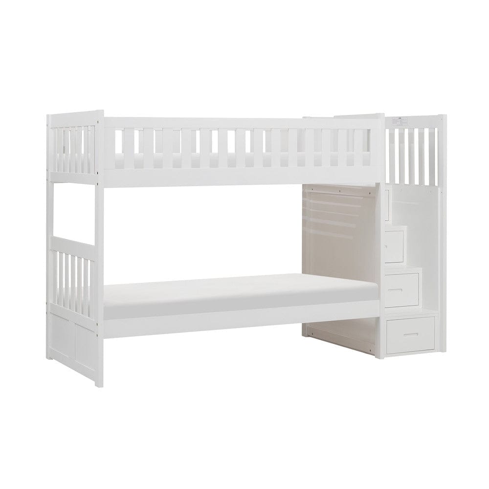 Homelegance  - Galen Twin/Twin Step Bunk Bed - B2053SBW-1x  view 3