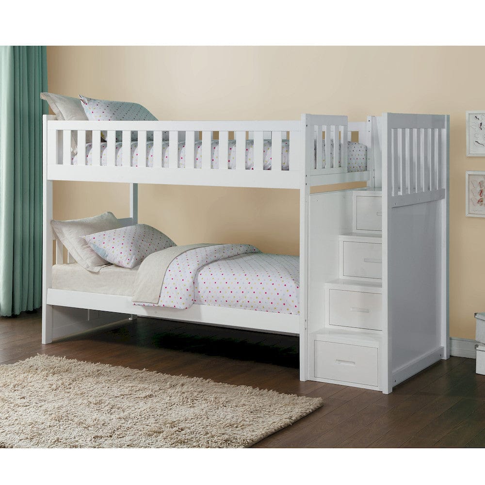 Homelegance  - Galen Twin/Twin Step Bunk Bed - B2053SBW-1x  view 6