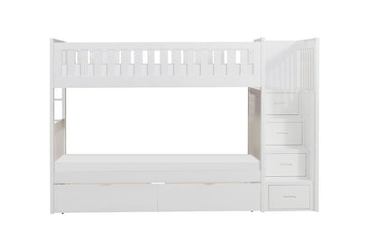Homelegance  - Galen Twin/Twin Step Bunk Bed W/ Storage Boxes - B2053SBW-1xT  view 4