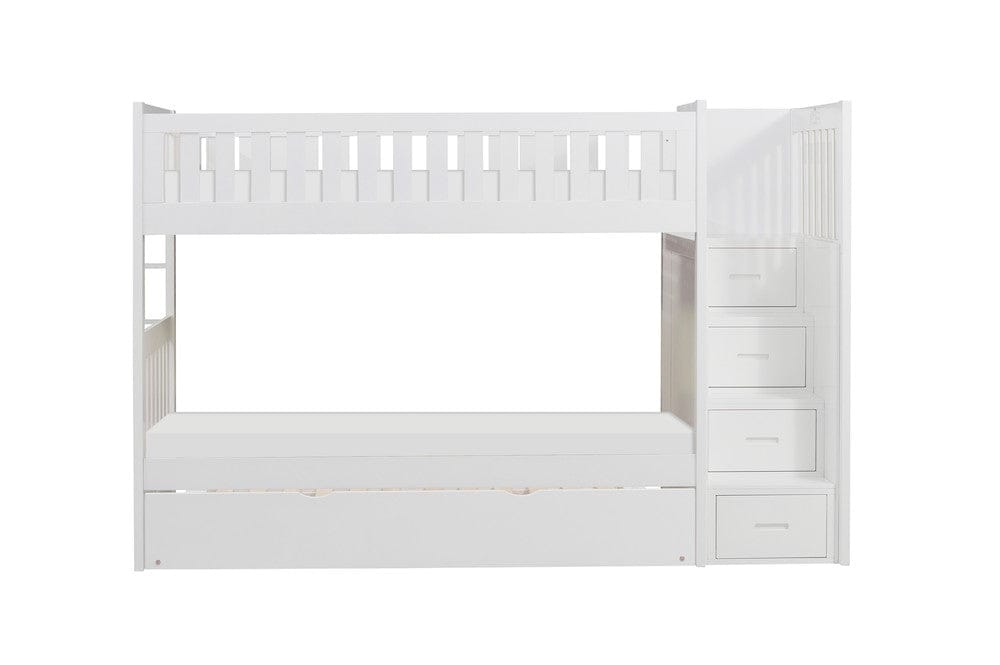 Homelegance  - Galen Twin/Twin Step Bunk Bed W/ Twin Trundle - B2053SBW-1xR  view 3