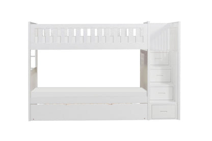 Homelegance  - Galen Twin/Twin Step Bunk Bed W/ Twin Trundle - B2053SBW-1xR  view 3