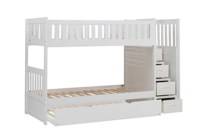 Homelegance  - Galen Twin/Twin Step Bunk Bed W/ Twin Trundle - B2053SBW-1xR  view 5