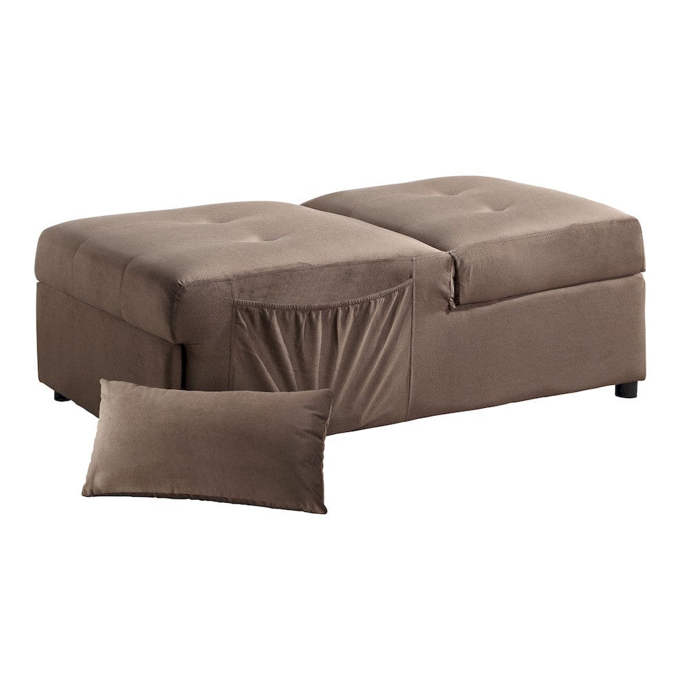 Homelegance  - Garrell Lift Top Storage Bench W/ Pull-out Bed in Brown - 4615-F2  view 6