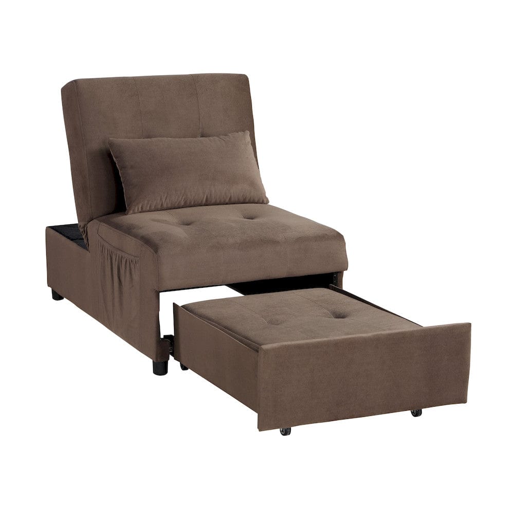 Homelegance  - Garrell Lift Top Storage Bench W/ Pull-out Bed in Brown - 4615-F2  view 8