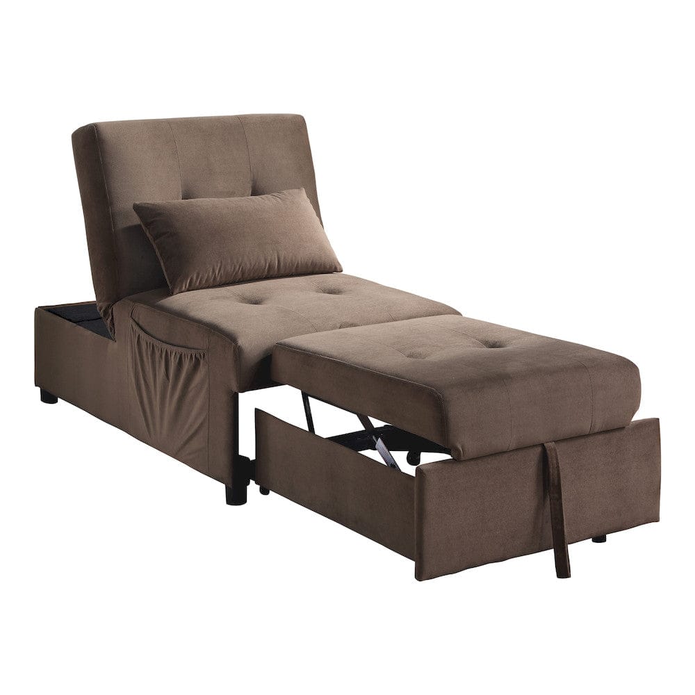 Homelegance  - Garrell Lift Top Storage Bench W/ Pull-out Bed in Brown - 4615-F2  view 9