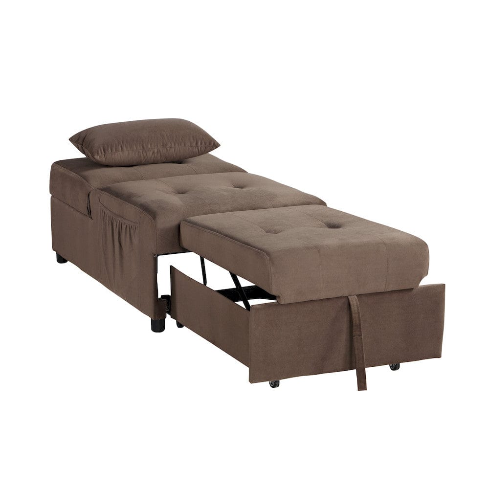 Homelegance  - Garrell Lift Top Storage Bench W/ Pull-out Bed in Brown - 4615-F2  view 10