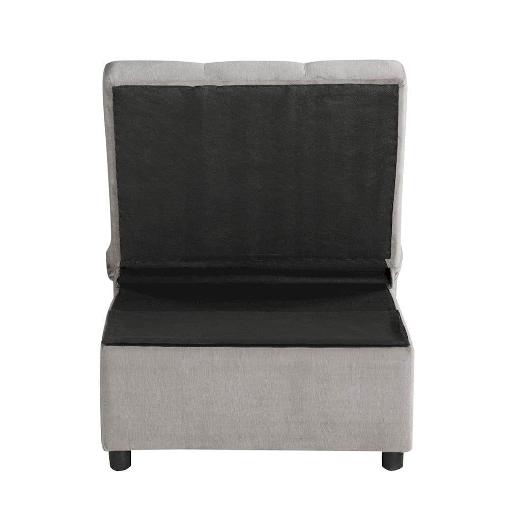 Homelegance  - Garrell Lift Top Storage Bench W/ Pull-out Bed in Brownish gray - 4615-F4  view 5