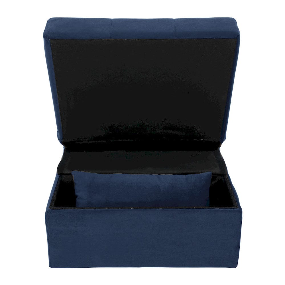 Homelegance  - Garrell Lift Top Storage Bench W/ Pull-out Bed in Dark blue - 4615-F1  view 4