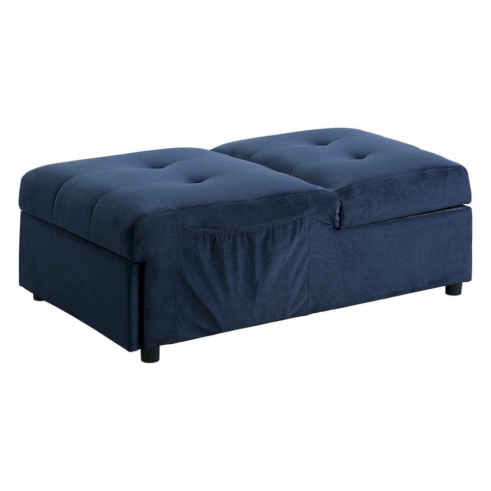 Homelegance  - Garrell Lift Top Storage Bench W/ Pull-out Bed in Dark blue - 4615-F1  view 6